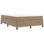 vidaXL Cadre de lit avec matelas Cappuccino 140 x 190 cm tissu