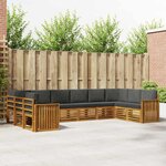 vidaXL Ensemble de canapé d'angle 10 Pièces Naturel et Anthracite