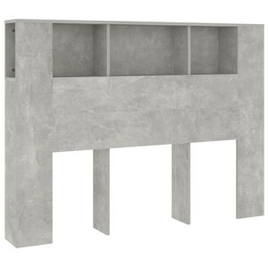 vidaXL Armoire de tête de lit Gris béton 140x18 5x104 5 cm
