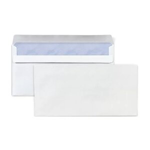 400 enveloppes blanches en papier - 11 x 22 cm