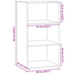 vidaXL Buffet noir 50x41x93 cm bois d'ingénierie
