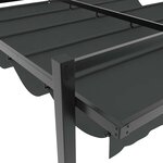 vidaXL Tonnelle avec toit rétractable anthracite 3x3 m aluminium
