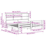 vidaXL Cadre de lit sans matelas 180x200 cm bois massif de pin