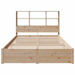 vidaXL Lit bibliothèque sans matelas 150x200 cm bois massif de pin