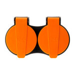 Rallonge étanche 2 prises avec clapet orange 2P+T H07RN-F 3x 1 5mm² 25m - Zenitech