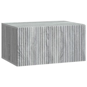 vidaXL Meuble TV mural 59 5 x 41 x 30 cm Sonoma gris Bois d'ingénierie