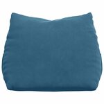 vidaXL Coussin de Dos Bleu 45 x 20 x 35 cm Tissu en velours côtelé
