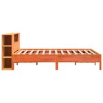 vidaXL Lit bibliothèque sans matelas cire marron 200x200 cm pin massif