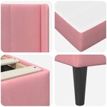 vidaXL Cadre de lit avec matelas Rose 140 x 200 cm Velours