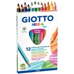 Étui de 12 crayons de couleur triangulaires GIOTTTO MEGA TRI