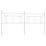 vidaXL Tête de lit de remplacement métal blanc 193 cm