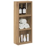vidaXL Armoire murale de salle de bain Chêne artisan 20 x 10 x 50 cm