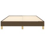 vidaXL Cadre de lit Marron foncé 140x190 cm Tissu