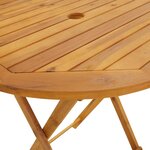 vidaXL Ensemble de bistro 3 Pièces beige tissu et bois massif