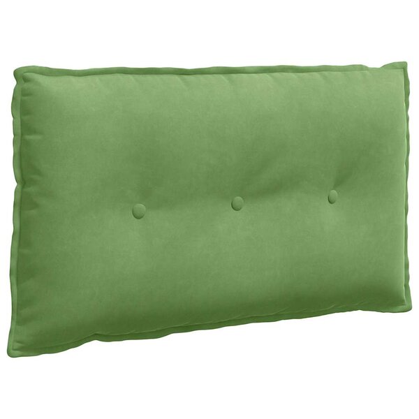 vidaXL Coussin de Dos Vert clair 80 x 50 cm Tissu en velours côtelé