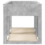 vidaXL Lit Superposé pour Enfants Gris béton 90 x 200 cm