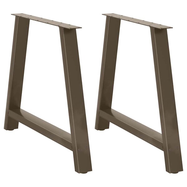 vidaXL Pieds de table à manger en forme de A 2 pièces 100 x (72-73) cm acier