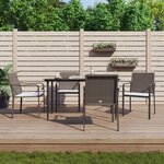 vidaXL Ensemble à manger de jardin 5 Pièces coussins résine tressée acier