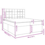 vidaXL Sommier à lattes de lit avec matelas Gris clair 200x200cm Tissu