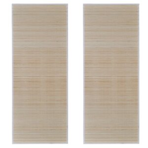 vidaXL Tapis rectangulaires Bambou naturel 2 Pièces 120x180 cm