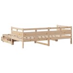 vidaXL Lit de jour avec gigogne et tiroirs sans matelas 90x190 cm