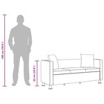 vidaXL Canapé à 3 places cuir artificiel blanc