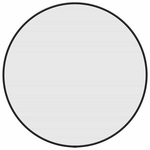 vidaXL Miroir mural Noir Ø 50 cm Rond