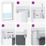 vidaXL Store enrouleur occultant blanc cassé largeur du tissu 156 6 cm