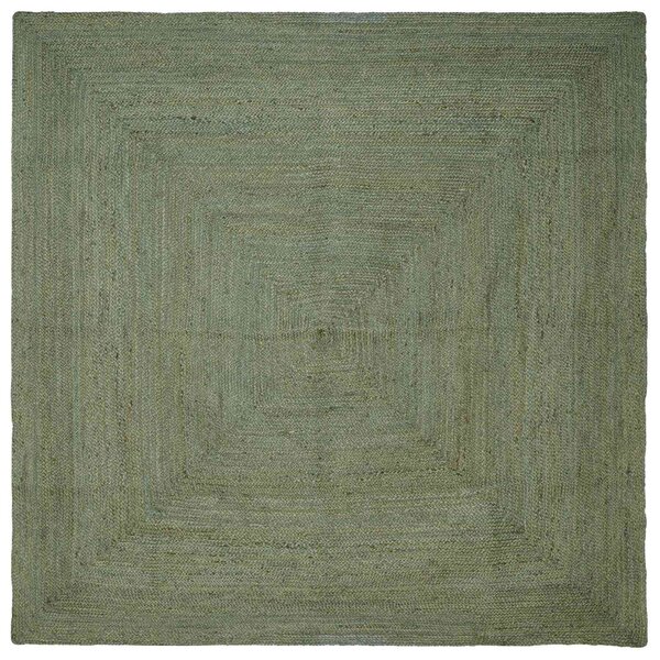 vidaXL Tapis de surface Carré Vert olive 200 x 200 cm Jute