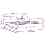 vidaXL Lit bibliothèque sans matelas 180x200 cm bois massif de pin