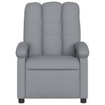 vidaXL Fauteuil inclinable en tissu gris clair