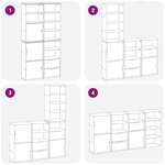 vidaXL Armoires latérales 4 Pièces ODDA 40x24x79 cm bois massif pin