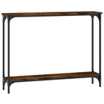vidaXL Table console chêne fumé 100x22 5x75 cm bois d'ingénierie