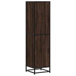 vidaXL Buffet haut chêne marron 35 5x35x139 cm bois d'ingénierie métal