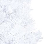 vidaXL Arbre de Noël artificiel pré-éclairé et boules blanc 150 cm PVC