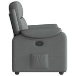 vidaXL Fauteuil inclinable Gris foncé Tissu