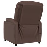 vidaXL Fauteuil de massage Marron Similicuir