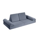 Pack Saut  and  Détente : Trampoline JUMP 244 + Canapé enfant KREATY (gris)