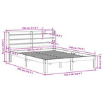 vidaXL Cadre de lit sans matelas cire marron 120x190cm bois pin massif
