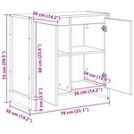 vidaXL Meuble d'appoint Chêne artisan 79 x 36 x 75 cm