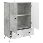 vidaXL Buffet Gris béton 66 x 34 5 x 95 cm Bois d'ingénierie