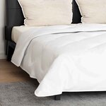 Duvet avec coussins Argyle 3 Pièces Blanc 260 x 220 cm Microfibre