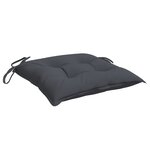 vidaXL Coussins de chaise lot de 4 anthracite 40x40x7 cm tissu oxford