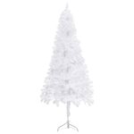 vidaXL Sapin de Noël artificiel d'angle Blanc 240 cm PVC