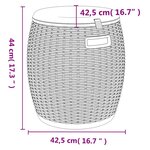 vidaXL Boîte de rangement de jardin 4 en 1 marron clair polypropylène