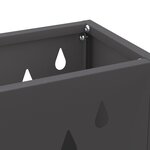 vidaXL Support de parapluie noir en acier 28x12x41 cm
