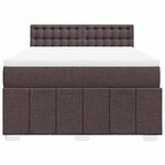 vidaXL Sommier à lattes de lit avec matelas Marron foncé 140x190 cm