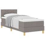 vidaXL Lit à ressorts avec matelas Taupe 80 x 200 cm tissu