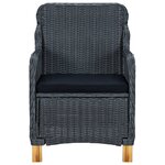 vidaXL Ensemble à manger de jardin 5 Pièces Gris foncé