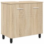 vidaXL Unité de vanité de salle de bain Chêne Sonoma 60 x 35 x 60 cm